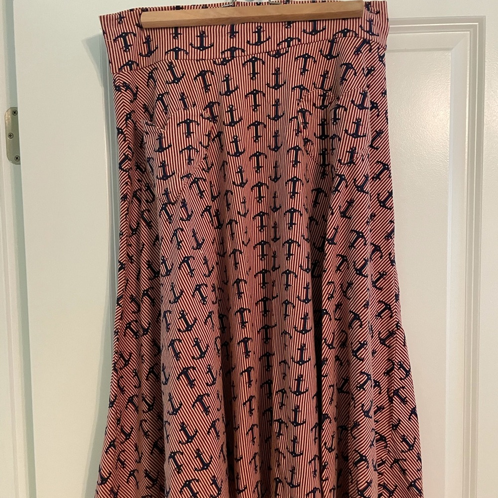 Knee length, ModCloth skirt.